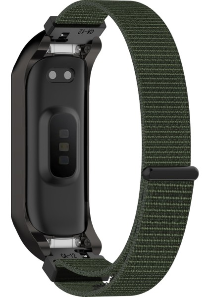 Samsung Galaxy Fit 2 Naylon Döngü Watch Band Ordu Yeşil + Siyah Çerçeve Için (Yurt Dışından) fiyatları