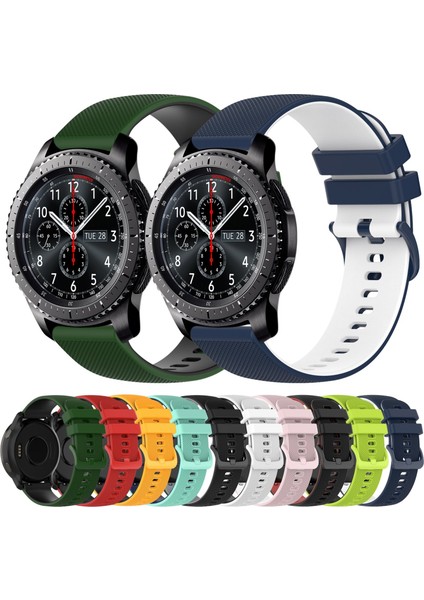 Samsung Gear S3 Frontier Siyah+Gri Için Silikon Saat Bandı (Yurt Dışından) fırsatları