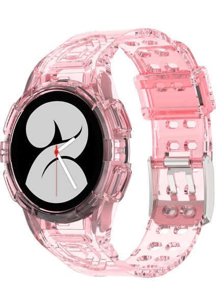 Samsung Galaxy Watch5 40MM Şeffaf Pembe Için Silikon Watch Band (Yurt Dışından)