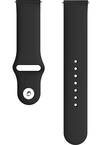 Samsung Galaxy Watch Active2 Için Bluetooth Sürümü 40MM Akıllı Saat Düz Renk Silikon Watch Band Siyah (Yurt Dışından)