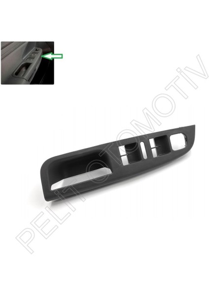 Jetta Sol Ön Kapı Kolu Cam Düğme Yuvası 1K4868049C Siyah