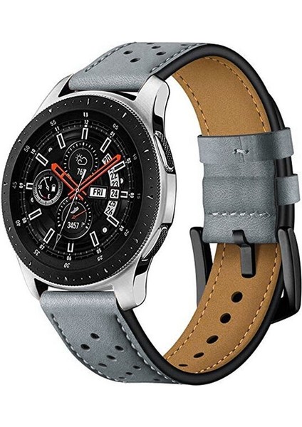 Samsung Galaxy Watch Active Için Deri Watch Band 20MM Gri (Yurt Dışından)