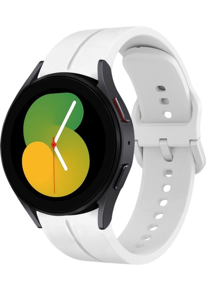 Samsung Galaxy Watch5 44MM Beyaz Için Silikon Saat Bandı (Yurt Dışından)
