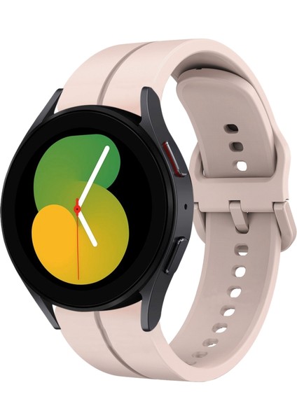 Samsung Galaxy Watch5 44MM Pembe Için Silikon Saat Bandı (Yurt Dışından)
