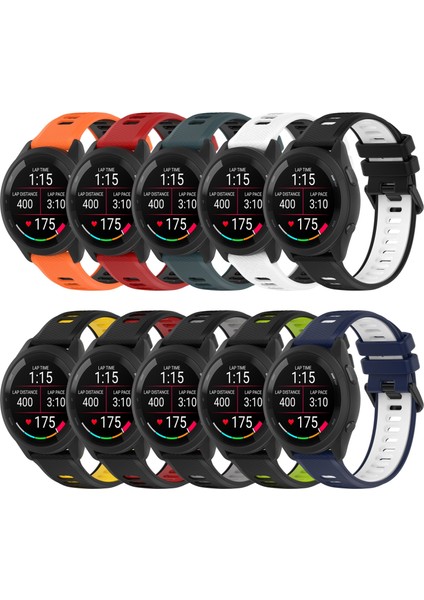 Samsung Galaxy Watch 6 Için 20MM Silikon Kayış 44MM Gece Mavisi+Beyaz (Yurt Dışından)