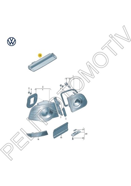 Passat B6 Ilave (Ek) Fren Lambası 3. Stop (2006 - 2011) 3C5945087