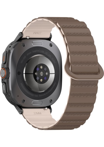 Samsung Galaxy Watch Ultra Için 47MM Manyetik Silikon Kayış Kahverengi Kayısı (Yurt Dışından) fiyatları