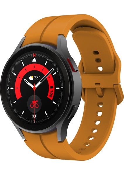 Samsung Galaxy Watch 5 Pro 45MM Sarı Için Silikon Watch Band (Yurt Dışından)