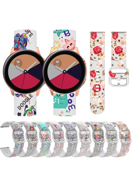 Samsung Galaxy Watch4 20MM 10 Için Silikon Saat Bandı (Yurt Dışından)