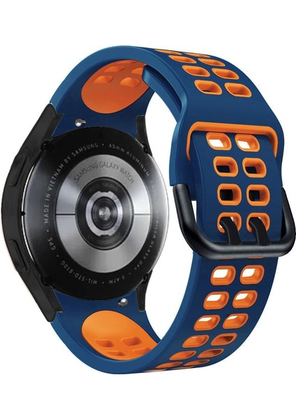 Galaxy Watch Active 2 Gece Mavisi+Turuncu Için Silikon Watch Band (Yurt Dışından)