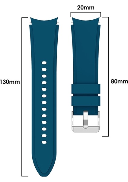 Samsung Galaxy Watch4 Classic Için Silikon Kayış 46MM Koyu Mavi (Yurt Dışından) modelleri