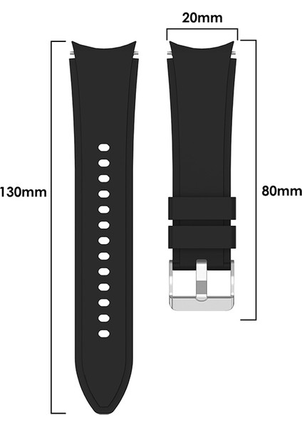 Samsung Galaxy Watch4 Classic 46MM Siyah Için Silikon Kayış (Yurt Dışından)