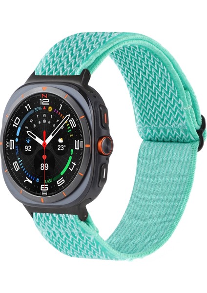 Samsung Galaxy Watch Ultra 47MM Nane Yeşili Için Naylon Örgülü Watch Band (Yurt Dışından)