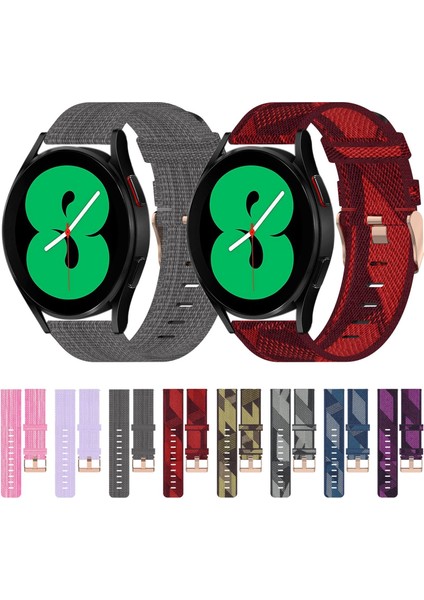 Samsung Galaxy Watch 4 44MM Koyu Gri Için Naylon Dokuma Watch Band (Yurt Dışından)