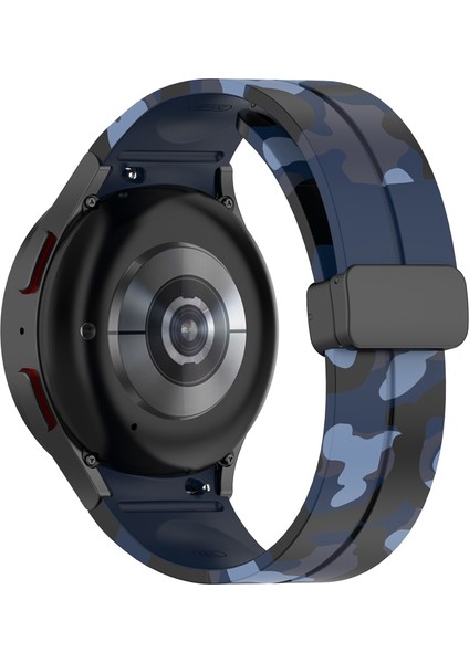 Samsung Galaxy Watch Için Silikon Watch Band5 / 5 Pro / Watch 4 / 4 Klasik Kamuflaj Gece Mavisi (Yurt Dışından) fiyatları
