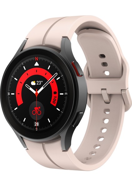 Samsung Galaxy Watch 5 40MM / 44MM Pembe Için Silikon Watch Band (Yurt Dışından)