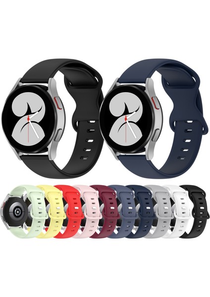 Samsung Galaxy Watch4 40MM/44MM Pembe Için Silikon Kayış (Yurt Dışından)