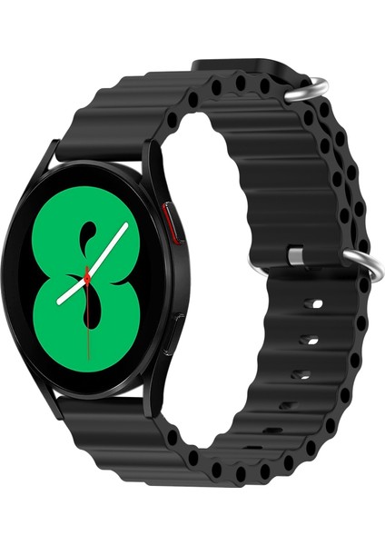 Samsung Galaxy Watch 4 44MM Siyah Için Silikon Watch Band (Yurt Dışından)