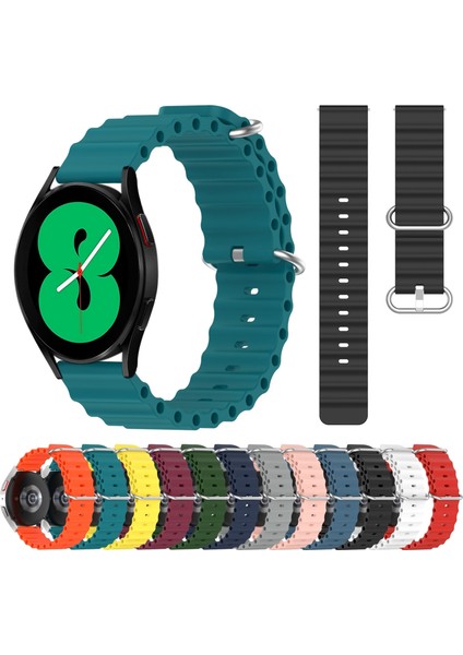 Samsung Galaxy Watch 4 44MM Siyah Için Silikon Watch Band (Yurt Dışından)