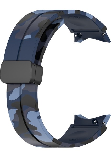 Samsung Galaxy Watch Için Silikon Watch Band5 / 5 Pro / Watch 4 / 4 Klasik Kamuflaj Gece Mavisi (Yurt Dışından) modelleri
