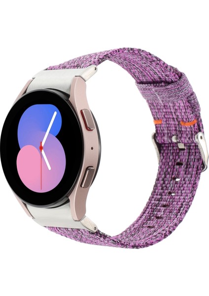 Samsung Galaxy Watch Için Kanvas Askı6/6 Classic/5/5 Pro Mor (Yurt Dışından)