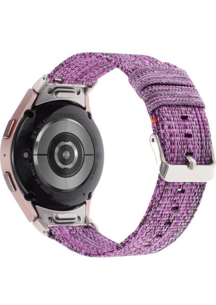 Samsung Galaxy Watch Için Kanvas Askı6/6 Classic/5/5 Pro Mor (Yurt Dışından)