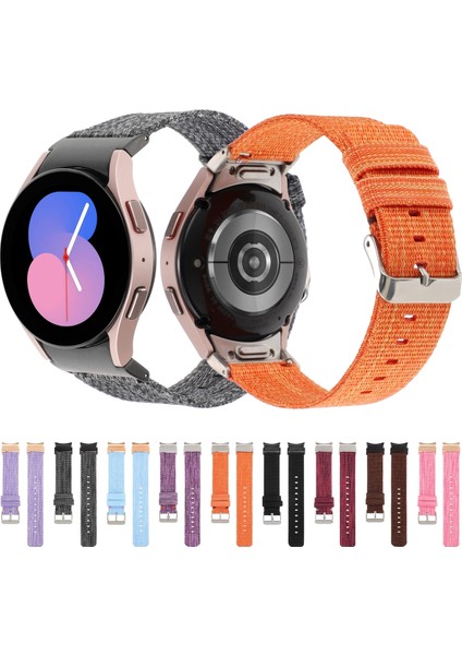 Samsung Galaxy Watch Için Kanvas Askı6/6 Classic/5/5 Pro Mor (Yurt Dışından)