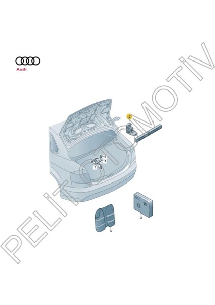 A6 A6Q (2009 – 2018) Bagaj Kapağı Reflektör Tututcusu 8T0860285 fiyatları