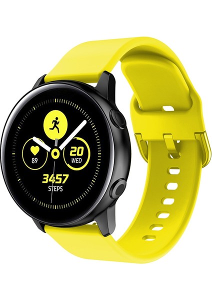 Galaxy Watch Active Sarı Için Ektropik Kaplama Tokalı Bilek Kayışı (Yurt Dışından)
