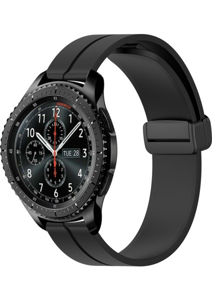 Samsung Gear S3 Frontier Siyah Için Silikon Watch Band (Yurt Dışından)