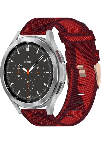 Samsung Galaxy Watch 4 Classic 46MM Kırmızı Için Naylon Dokuma Watch Band (Yurt Dışından)