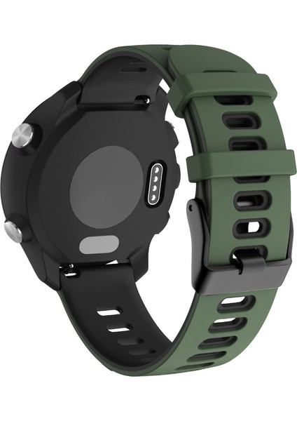 Huawei Watch GT2E Silikon Bilek Kayışı 20MM Ordu Yeşili + Siyah (Yurt Dışından)