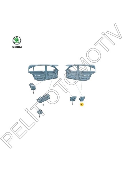 Octavia (2004-2013) Tekli Cam Düğmesi 1Z0959855 fiyatları