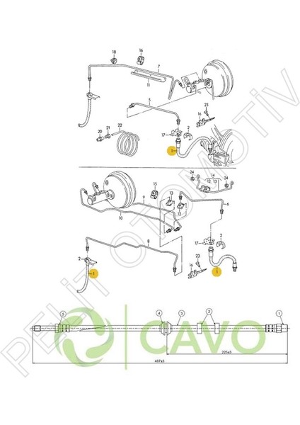 Seat Ibiza Ön Fren Hortumu 1H0611701 (1993-1999) fırsatları