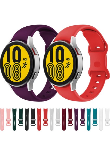 Samsung Galaxy Watch4 Classic 42MM / Watch4 40MM Yeşil Için Silikon Kayış (Yurt Dışından)