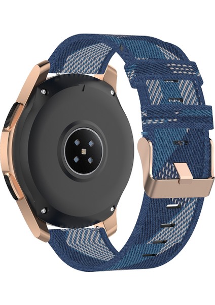 Galaxy Watch 42MM Için Örgü Naylon Bilek Kayışı, Galaxy Active / Active 2, Gear Sport, S2 Clic (Sarı) Mavi (Yurt Dışından)