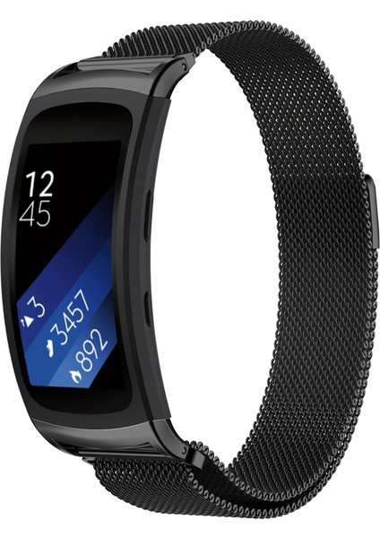 Galaxy Gear Fit 2 ve R360 Siyah Için (Yurt Dışından)
