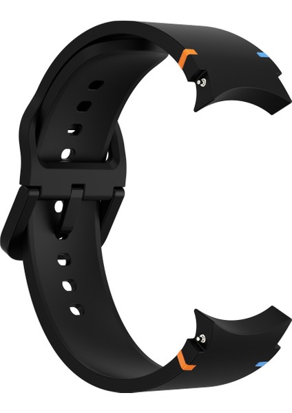 Samsung Galaxy Watch 7 40 / 44MM Siyah Için Dikişli Silikon Kayış (Yurt Dışından)