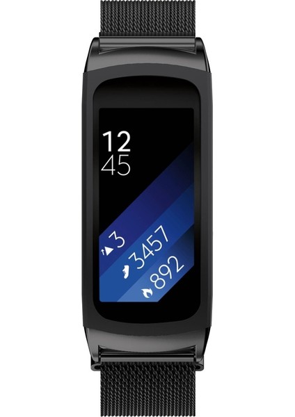 Galaxy Gear Fit 2 ve R360 Siyah Için (Yurt Dışından)