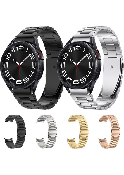 Samsung Galaxy Watch 6 Gümüş Için Üç Suş Metal Saat Bandı (Yurt Dışından)