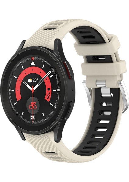 Samsung Galaxy Watch5 Pro 45MM Starlight+Siyah Için Silikon Saat Bandı (Yurt Dışından)