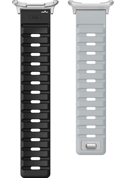 Samsung Galaxy Watch Ultra 47MM Açık Gri Siyah+Gümüş Için Manyetik Silikon Kayış (Yurt Dışından) fırsatları