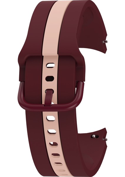 Samsung Galaxy Watch4 40/44MM Silikon Saat Bandı Şarap Kırmızı Pembe (Yurt Dışından) modelleri