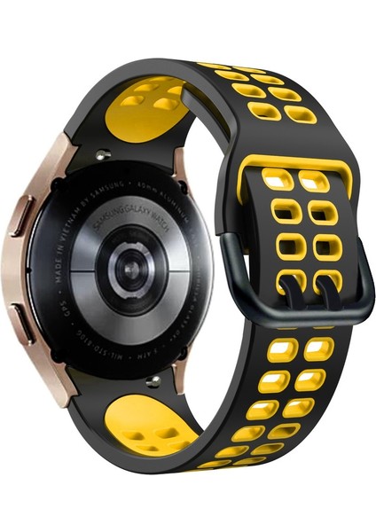 Silikon Watch Band Samsung Galaxy Watch 4 Için Clic 42MM Samsung Galaxy Watch 4 Classic Için 42MM Siyah+Sarı (Yurt Dışından) fiyatları