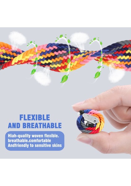 Galaxy Watch 4 20MM Turuncu Sarı Için Naylon Örgülü Metal Toka Kayışı (Yurt Dışından) fırsatları