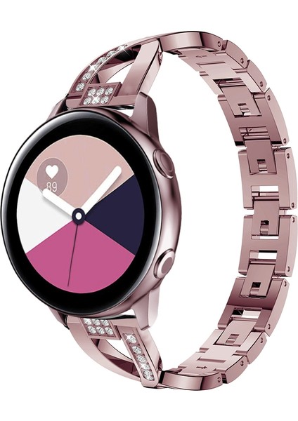 Galaxy Watch Active Için Paslanmaz Ste Kordonlu Saat 20MM Pembe (Yurt Dışından)