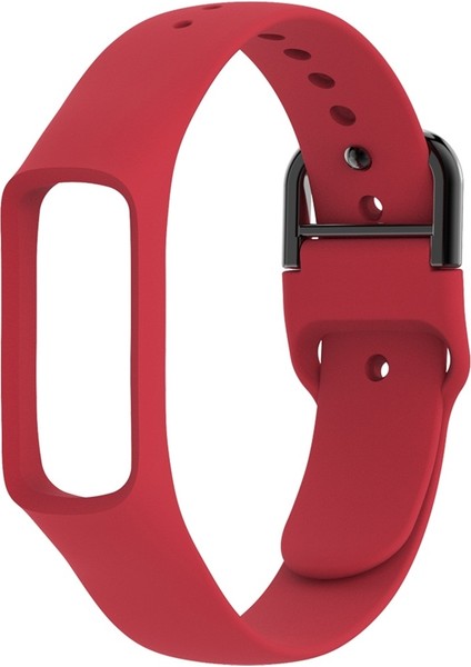 Galaxy Fit-E Kırmızı Için Saf Renkli Silikon Bilek Kayışı Kordonlu Saat (Yurt Dışından)