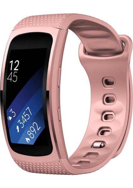 Samsung Gear Fit2 Pro Silikon Kordonlu Saat Için, Boyut: S Pembe (Yurt Dışından)