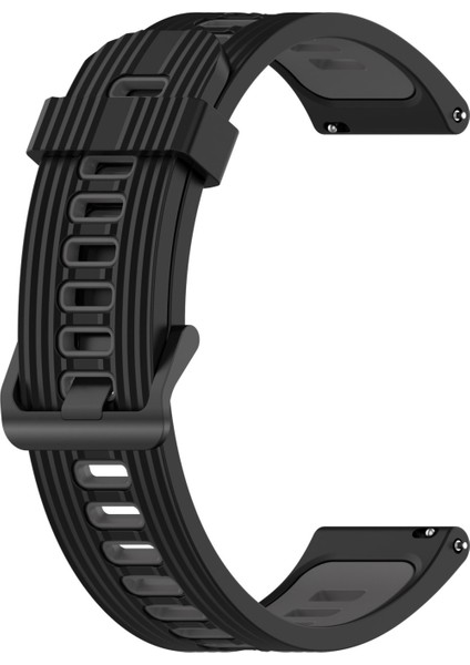 Samsung Galaxy Watch 4 44MM Siyah+Gri Için Silikon Watch Band (Yurt Dışından)