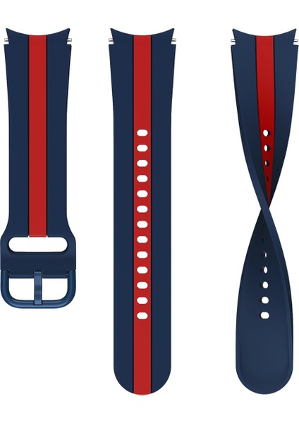 Samsung Galaxy Watch4 40/44MM Silikon Saat Bandı Mavi Kırmızı (Yurt Dışından) fiyatları